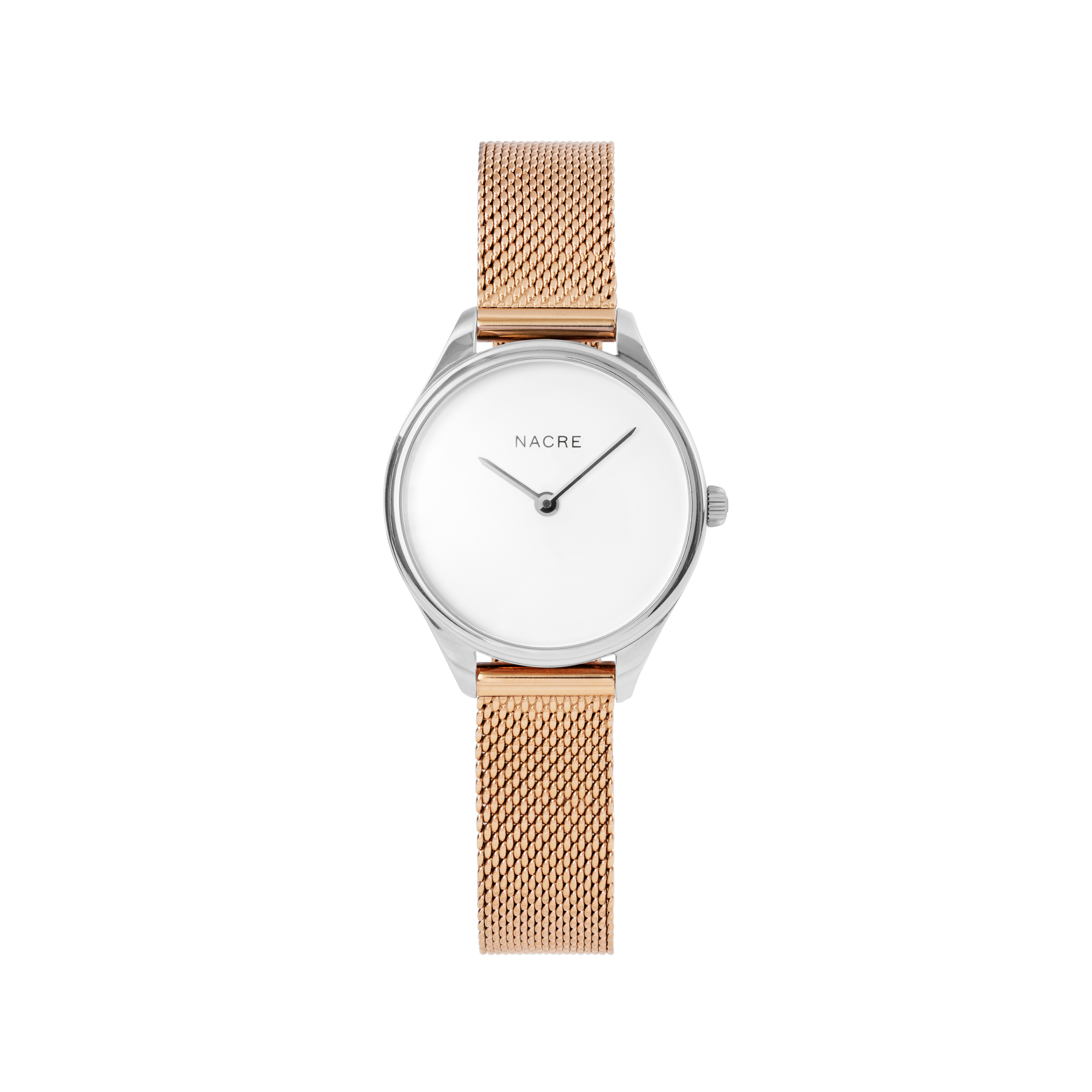 Mini Lune - Stainless Steel - Sand Leather